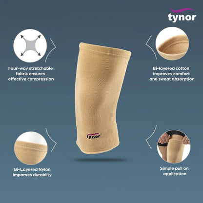 TYNOR Knee cap for Men & Women, Knee Sleeve for Pain Relief