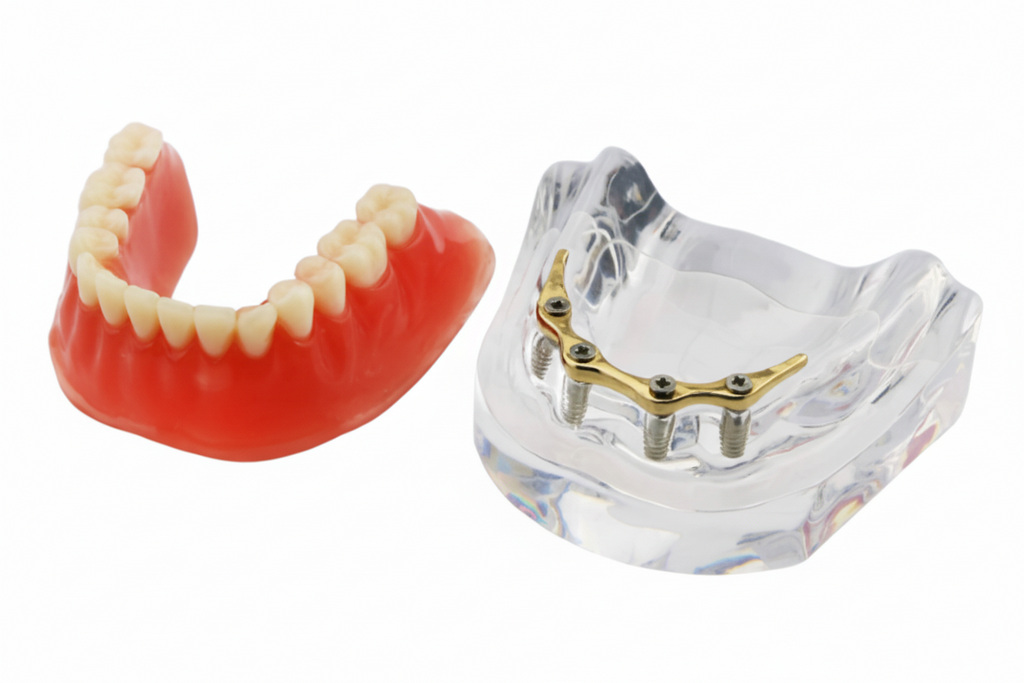 Implant Model With Bar  Full-Jaw