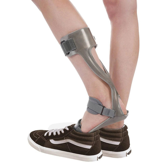 TYNOR Foot Drop Splint With Liner, Grey, Left, Medium, 1 Unit