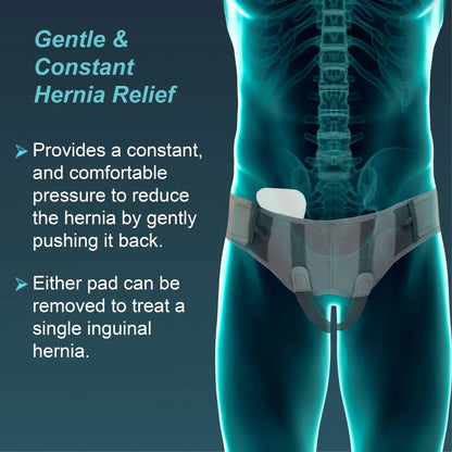 TYNOR Hernia Belt, Grey, XL, 1 Unit