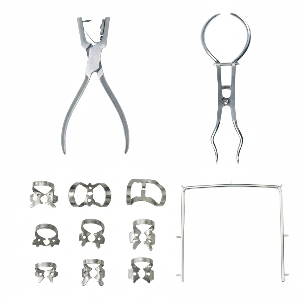 Rubber Dam Kit, 9 Pcs